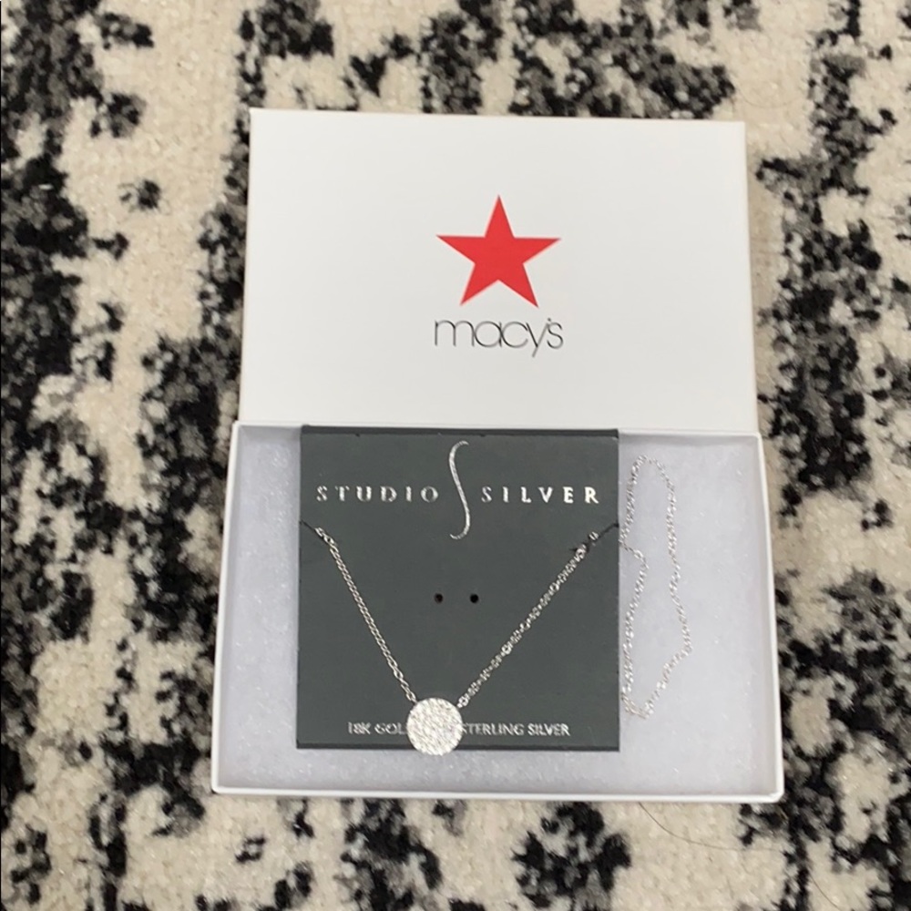 18k gold over sterling silver round necklace